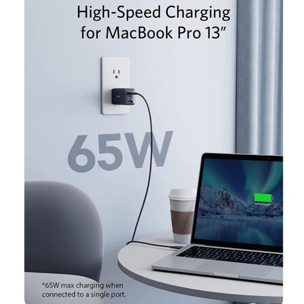 شارژر دیواری انکر PowerPort 3 65w POD مدل A2667 - تصویر 2