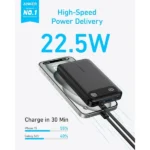 پاور بانک انکر Anker Power Bank 10000mAh 22.5W Portable Charger with USB-C Cable مدل A1388 - تصویر 2