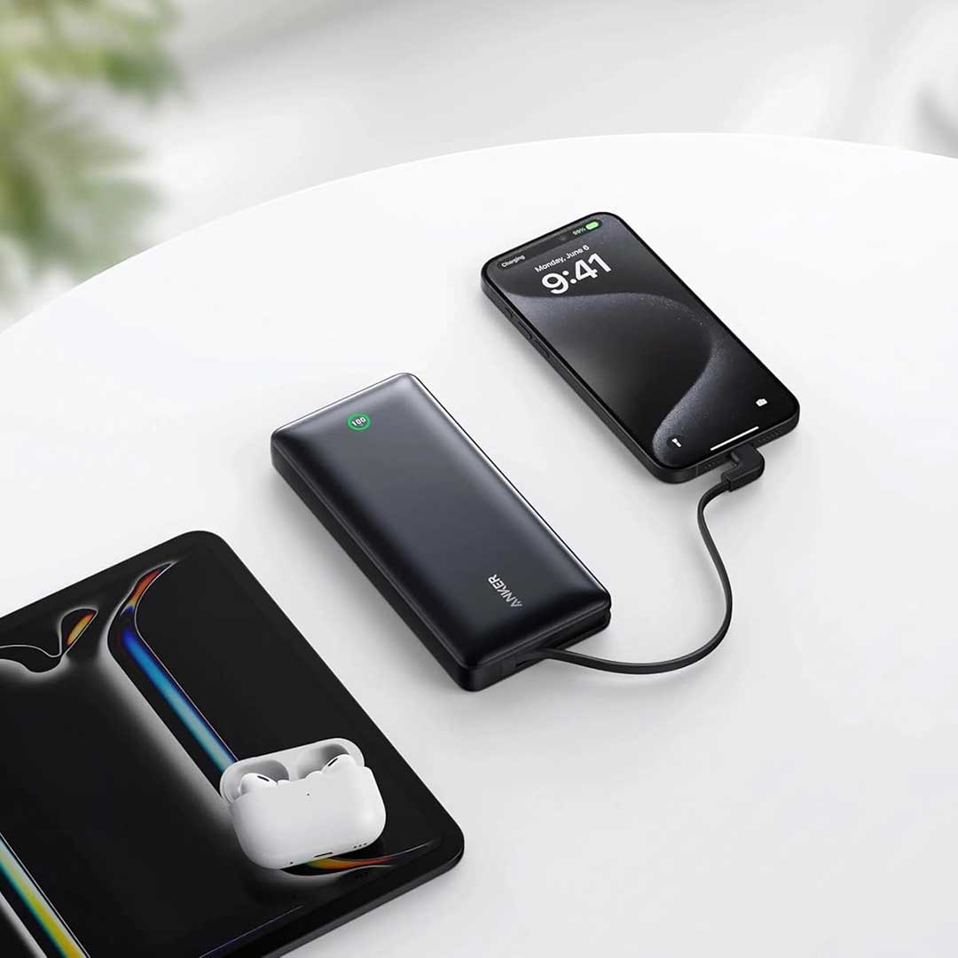پاور بانک انکر Anker Power Bank 20000mAh 30W Portable Charger with USB-C Cable مدل A1387.2 پاور بانک انکر Anker Power Bank 20000mAh 30W Portable Charger with USB-C Cable مدل A1387 - تصویر 3