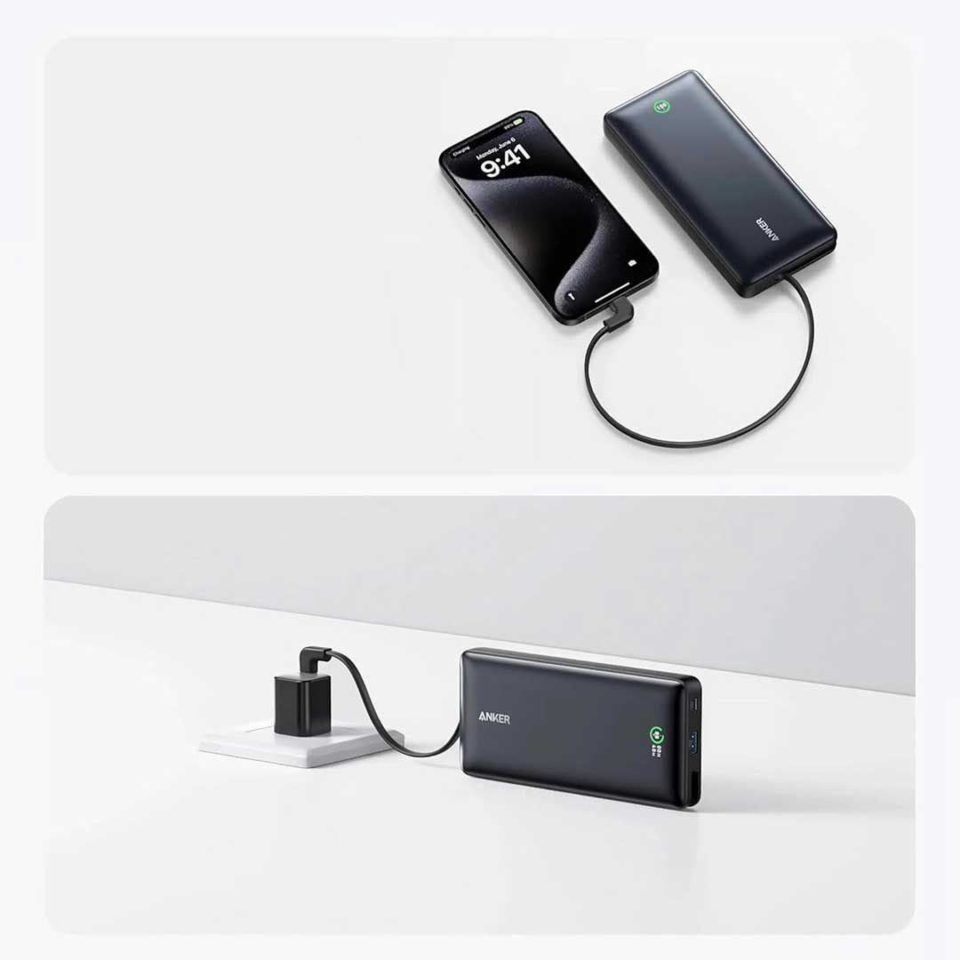 پاور بانک انکر Anker Power Bank 20000mAh 30W Portable Charger with USB-C Cable مدل A1387.3 پاور بانک انکر Anker Power Bank 20000mAh 30W Portable Charger with USB-C Cable مدل A1387 - تصویر 4