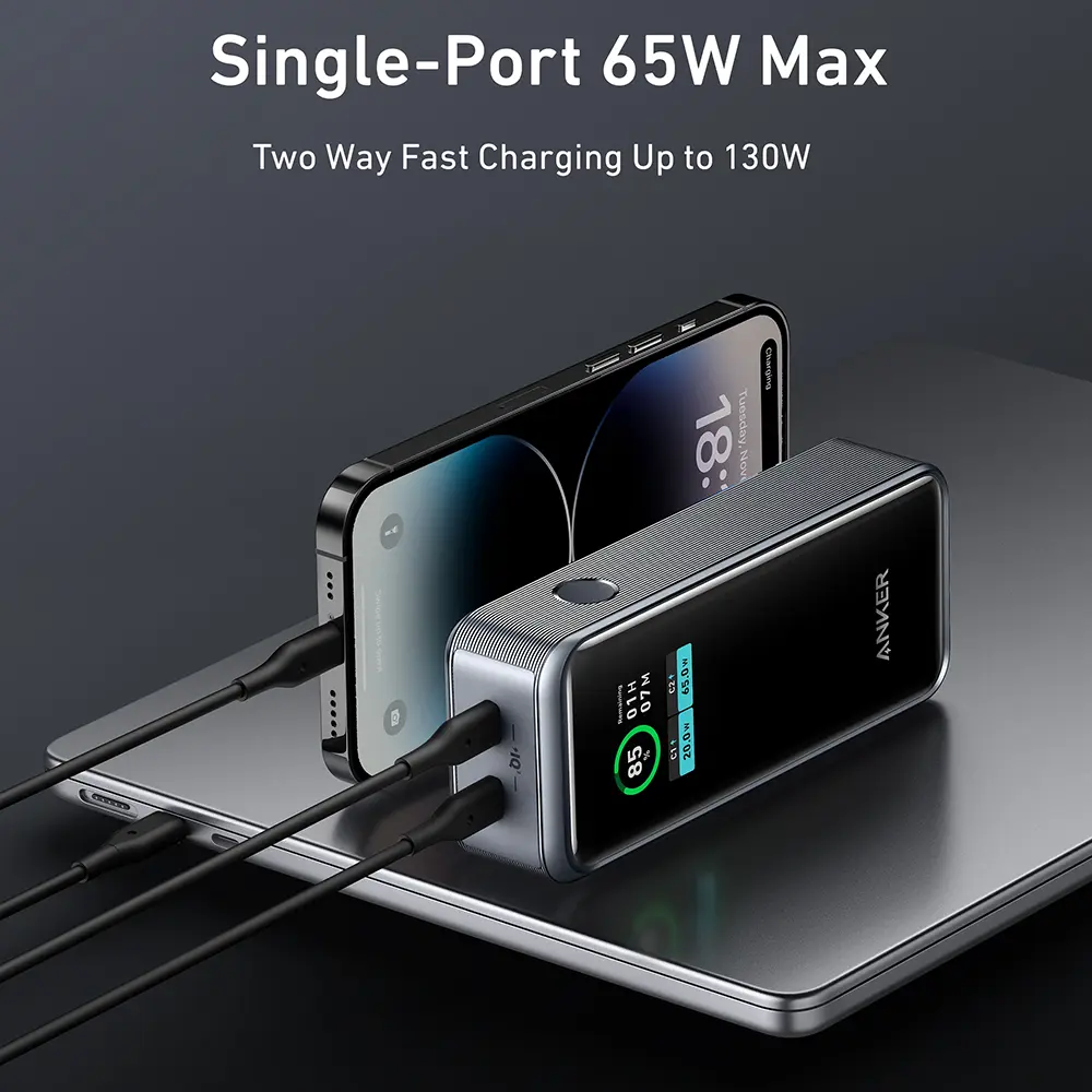 پاوربانک انکر ۱۳۰ واتی با ظرفیت ۱۲۰۰۰میلی آمپر Anker Power Bank (PowerCore 12K) مدل A1335.4 پاوربانک انکر ۱۳۰ واتی با ظرفیت ۱۲۰۰۰میلی آمپر Anker Power Bank (PowerCore 12K) مدل A1335 - تصویر 5