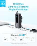 پاوربانک انکر ۲۵۰۰۰ میلی آمپر ۱۶۵ وات Anker Zolo PowerBank 25K 165W Built-In USB-C مدل A1695 - تصویر 8