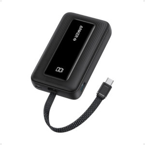 پاوربانک انکر ۳۰ واتی با ظرفیت ۱۰۰۰۰ میلی آمپر Anker Zolo Power Bank Built-in USB-C Cable مدل A1688