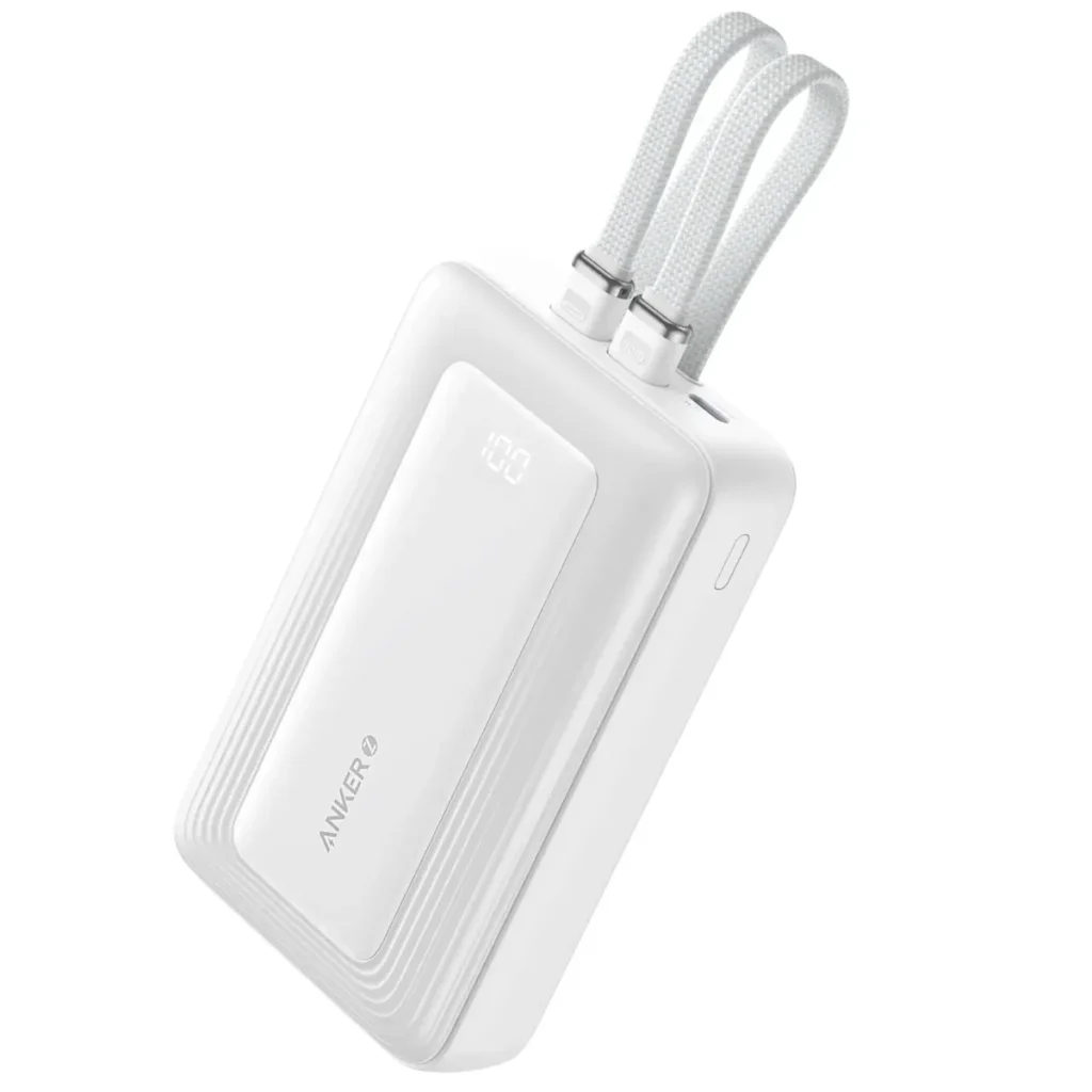 پاوربانک انکر ۳۰ واتی با ظرفیت ۲۰۰۰۰ میلی آمپر Anker Zolo Power Bank Built-in USB-C and Lightning Cable مدل A1681