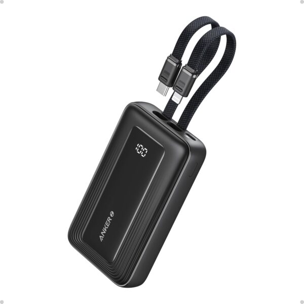 پاوربانک انکر ۳۰ واتی با ظرفیت ۲۰۰۰۰ میلی آمپر Anker Zolo Power Bank Built-in USB-C and Lightning Cable مدل A1681
