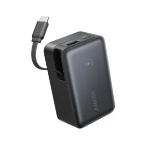 پاوربانک انکر ۴۵ واتی ۱۰۰۰۰ میلی آمپر Anker PowerBank 737 10K 45W Built-In USB-C Cable مدل A1638