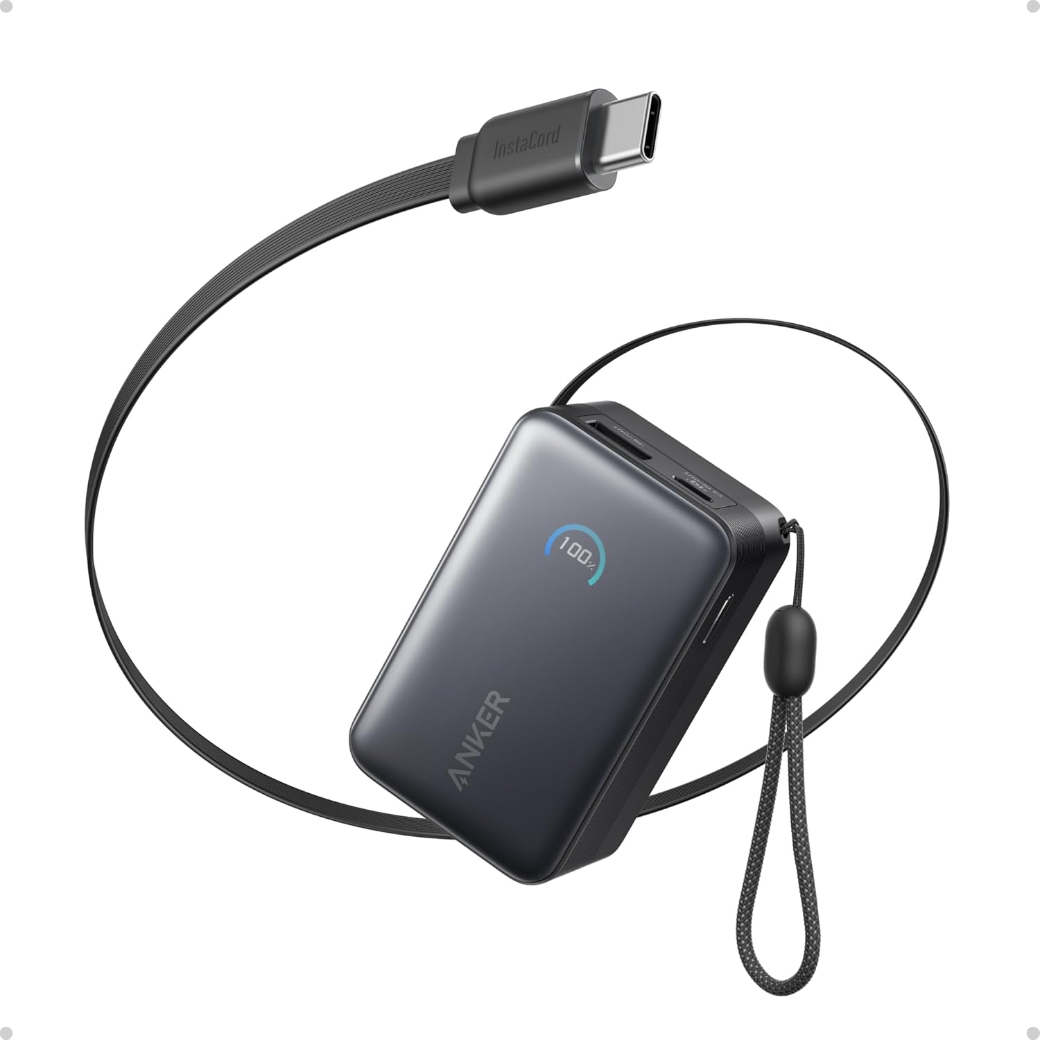 پاوربانک انکر ۴۵ واتی ۱۰۰۰۰ میلی آمپر Anker PowerBank 737 10K 45W Built-In USB-C Cable مدل A1638.2 پاوربانک انکر ۴۵ واتی ۱۰۰۰۰ میلی آمپر Anker PowerBank 737 10K 45W Built-In USB-C Cable مدل A1638 - تصویر 2