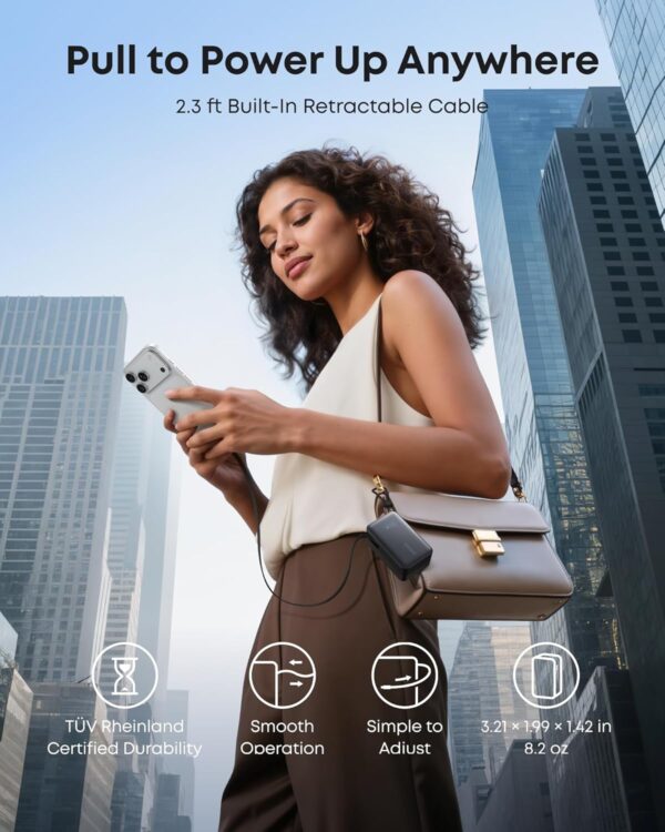پاوربانک انکر ۴۵ واتی ۱۰۰۰۰ میلی آمپر Anker PowerBank 737 10K 45W Built-In USB-C Cable مدل A1638 - تصویر 7