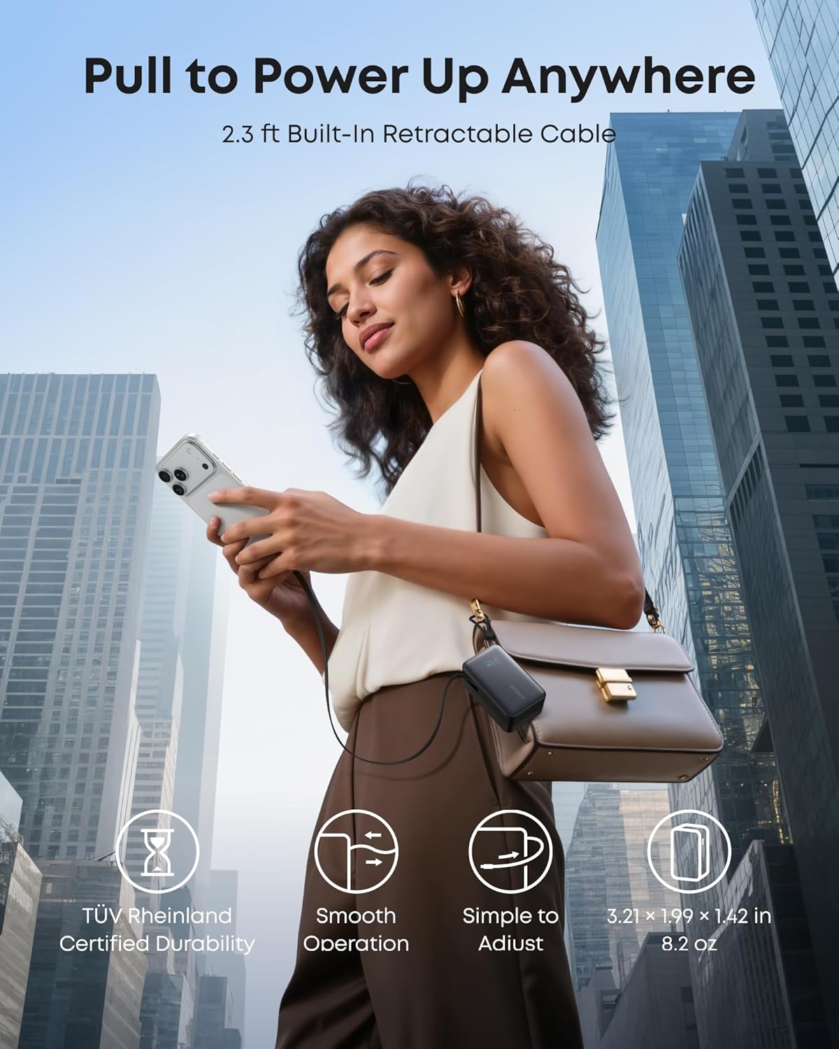 پاوربانک انکر ۴۵ واتی ۱۰۰۰۰ میلی آمپر Anker PowerBank 737 10K 45W Built-In USB-C Cable مدل A1638.7 پاوربانک انکر ۴۵ واتی ۱۰۰۰۰ میلی آمپر Anker PowerBank 737 10K 45W Built-In USB-C Cable مدل A1638 - تصویر 7