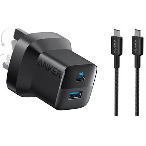 شارژر دیواری انکر Anker 323 Dual Port 33W Charger WithType-C To Lightning مدل B2331