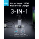 شارژر دیواری انکر Anker Prime Charger USB C 3-Port Super Compact Charger 100W مدل A2688 - تصویر 5