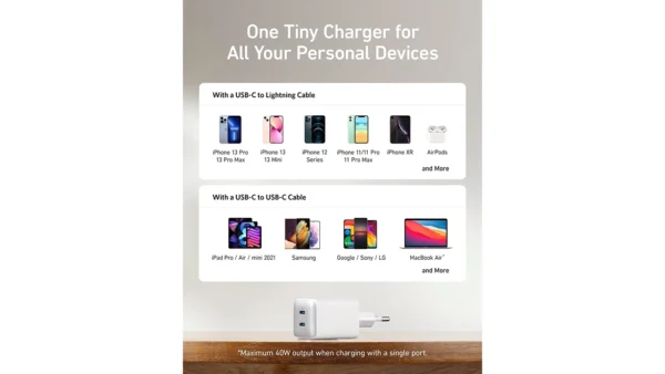 شارژر 40 واتی نسل پنجم انکر 521 Charger (Nano Pro) مدل A2038 - تصویر 3