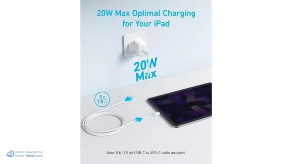 شارژر دیواری انکر Anker Select Charger 20W با کابل USB C مدل B2347