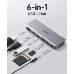 هاب انکر 6 پورت نسل پنجم Anker 541 USB-C Hub 6-in-1 مدل A8363 - تصویر 4