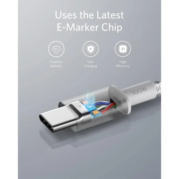 کابل شارژ انکر Anker USB-C to USB-C Cable 3.3Ft 100CM مدل A8756 - تصویر 5
