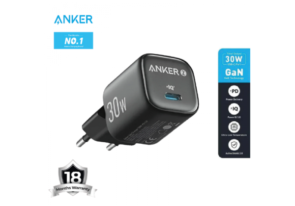 شارژر ۳۰ واتی انکر Anker Zolo USB-C Charger 30W مدل A2698L11 - تصویر 2