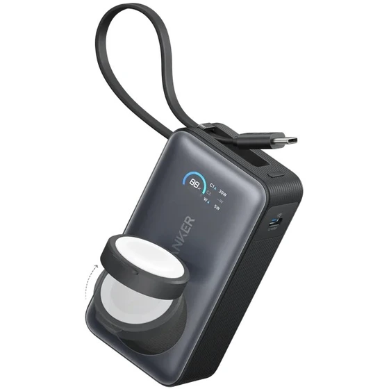 پاوربانک 10000میلی آمپر نسل پنجم انکر Anker MagGo Power Bank for Apple Watch 30W مدل A1657