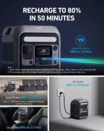 نیروگاه همراه انکر Anker SOLIX C300X (AC PLUG) 288Wh A1723 - تصویر 5