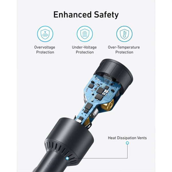 شارژر فندکی انکر Anker USB-C Car Charger 167.5W Compact 3-Port مدل A2737 - تصویر 5
