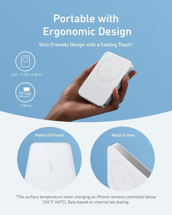 پاوربانک انکر مدل MagGo Power Bank A1664 ظرفیت 10000 توان 15 وات