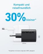 ۳۰ وات نسل سوم انکر Anker 312 Compact Charger 30W USB-C مدل A2640 - تصویر 3